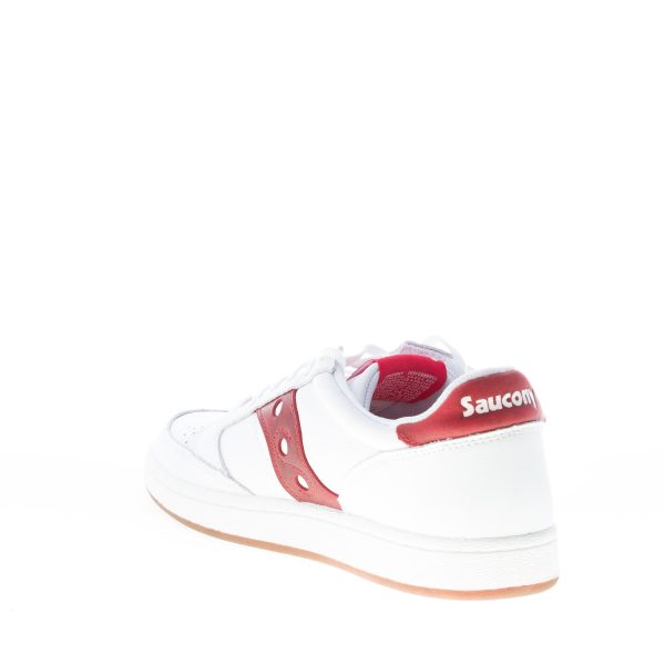 SAUCONY unisex sneaker Jazz Court in pelle BIANCO più rosso - immagine 4