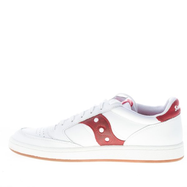 SAUCONY unisex sneaker Jazz Court in pelle BIANCO più rosso - immagine 5