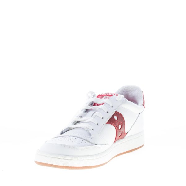 SAUCONY unisex sneaker Jazz Court in pelle BIANCO più rosso - immagine 6