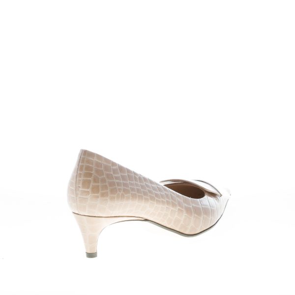 SERGIO ROSSI donna decolletè SR1 in pelle stampa cocco CIPRIA con placca. Tacco 4,5 cm - immagine 3