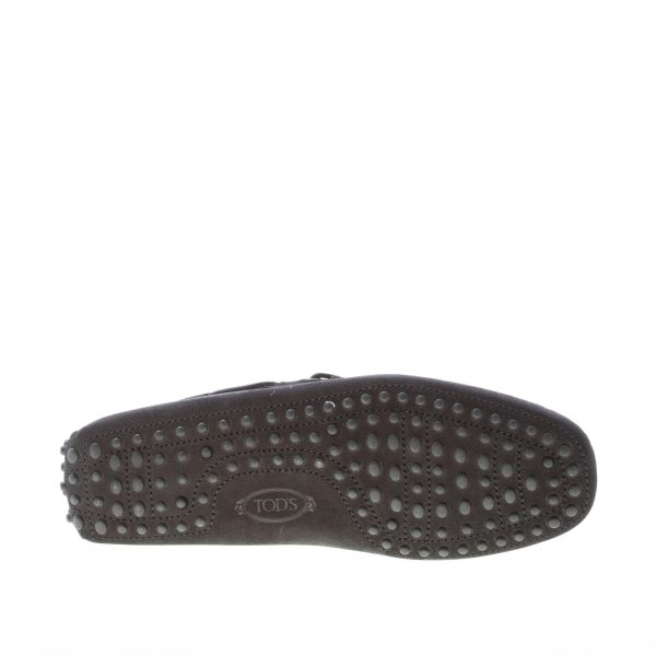 TOD'S uomo mocassino in camoscio NERO con laccetto. Suola gommini - immagine 8