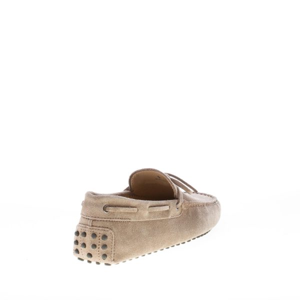 TOD'S uomo mocassino in camoscio TORBA con laccetto. Suola gommini - immagine 3