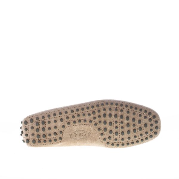 TOD'S uomo mocassino in camoscio TORBA con laccetto. Suola gommini - immagine 8