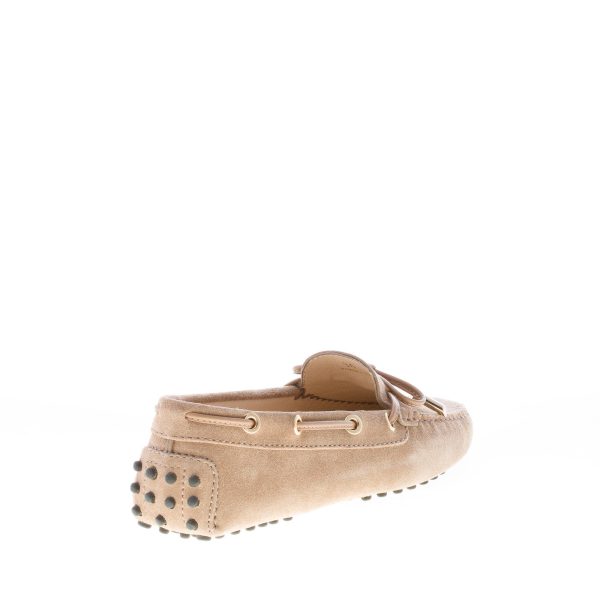TOD'S donna mocassino gommini in camoscio BEIGE con laccetto - immagine 3