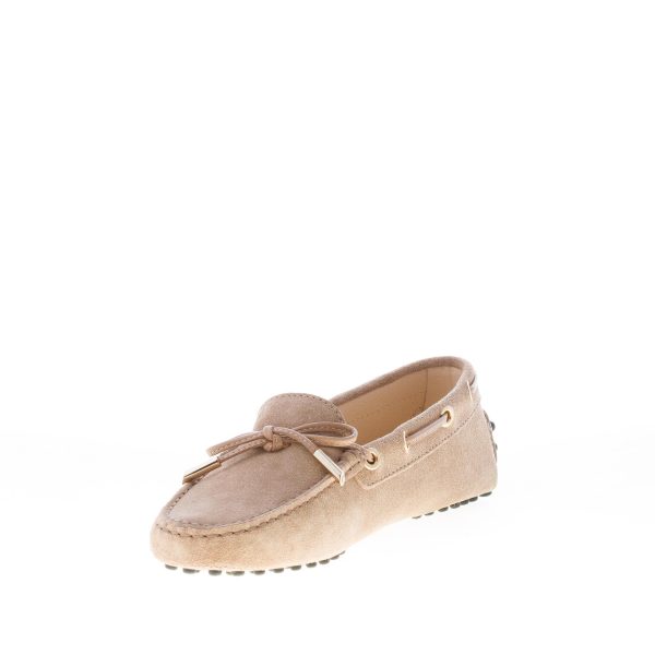 TOD'S donna mocassino gommini in camoscio BEIGE con laccetto - immagine 6