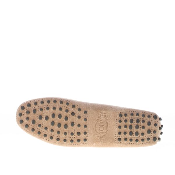 TOD'S donna mocassino gommini in camoscio BEIGE con laccetto - immagine 8