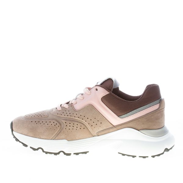 TOD'S donna sneaker in camoscio BEIGE più rosa con macro suola - immagine 5