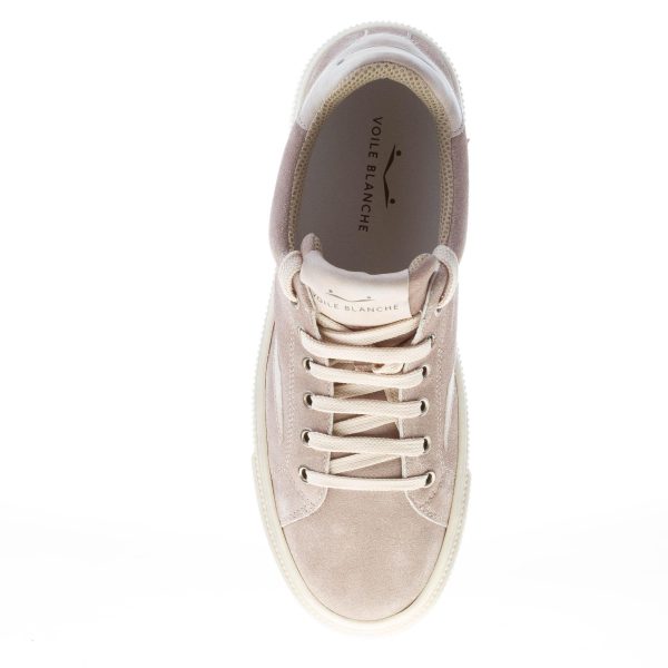 VOILE BLANCHE uomo sneaker Fit II EASY in camoscio stinto e pelle TORTORA - immagine 7