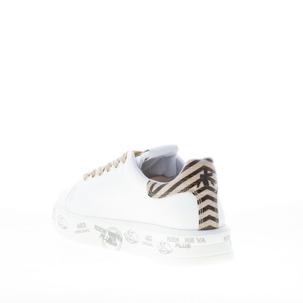 PREMIATA donna sneaker BELLE 5716 in pelle BIANCO più zebra - immagine 4