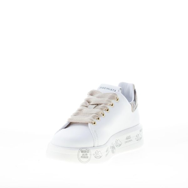 PREMIATA donna sneaker BELLE 5716 in pelle BIANCO più zebra - immagine 6