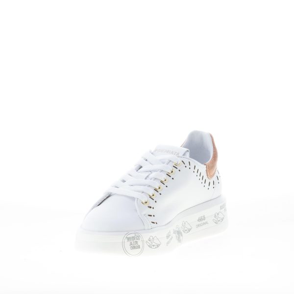 PREMIATA donna sneaker BELLE 5719 in pelle BIANCO più cuoio - immagine 6