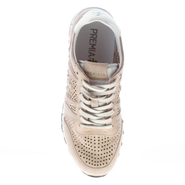 PREMIATA uomo sneaker Eric 5666 in camoscio traforato BEIGE - immagine 7