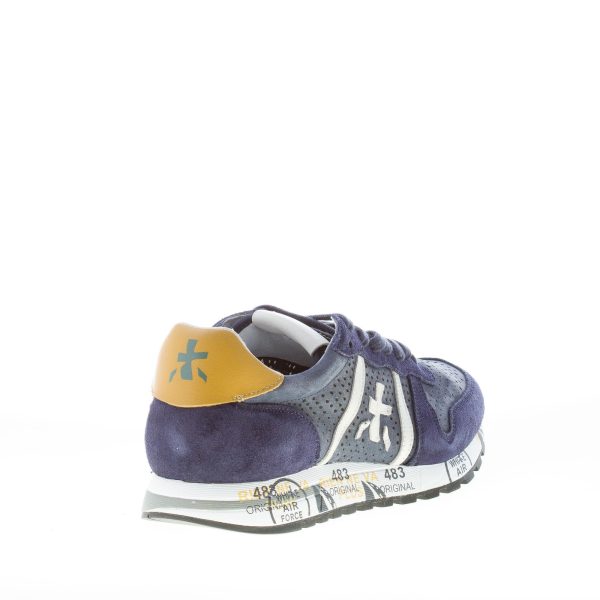 PREMIATA uomo sneaker Eric 5841 in camoscio traforato BLU - immagine 3