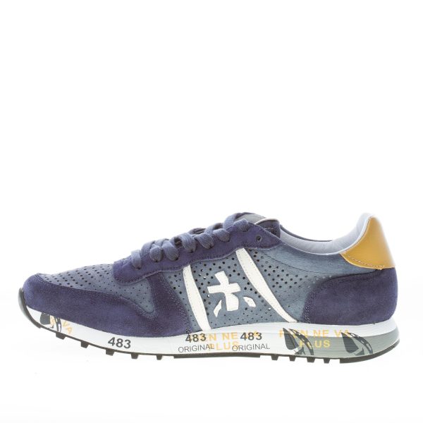 PREMIATA uomo sneaker Eric 5841 in camoscio traforato BLU - immagine 5