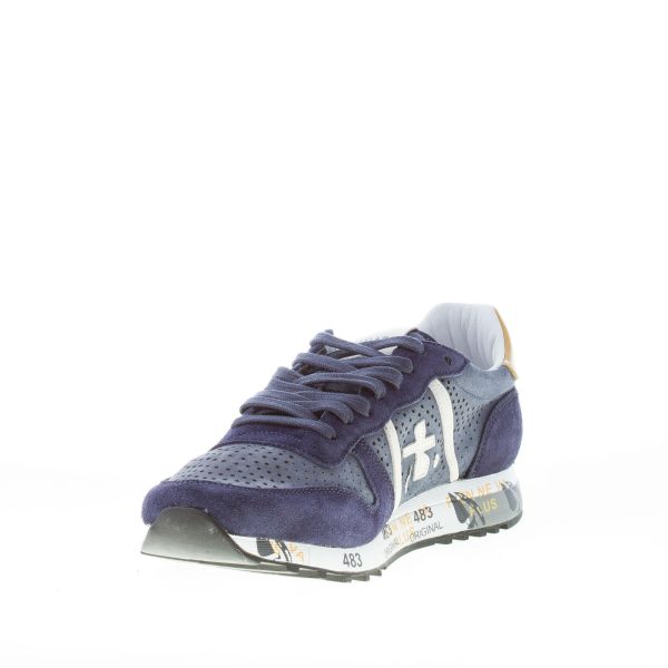 PREMIATA uomo sneaker Eric 5841 in camoscio traforato BLU - immagine 6