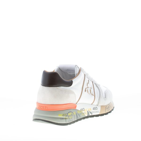 PREMIATA uomo sneaker Lander 5678 in camoscio e tessuto nylon BIANCO e grigio - immagine 3