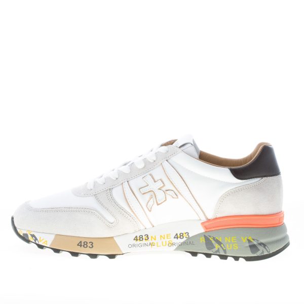 PREMIATA uomo sneaker Lander 5678 in camoscio e tessuto nylon BIANCO e grigio - immagine 5