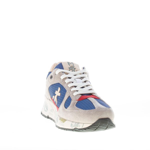 PREMIATA uomo sneaker Mase 5169 in camoscio GRIGIO e tessuto BLU - immagine 2