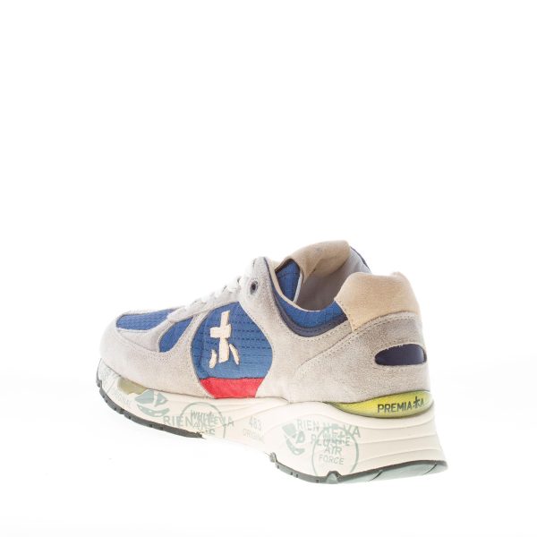 PREMIATA uomo sneaker Mase 5169 in camoscio GRIGIO e tessuto BLU - immagine 4