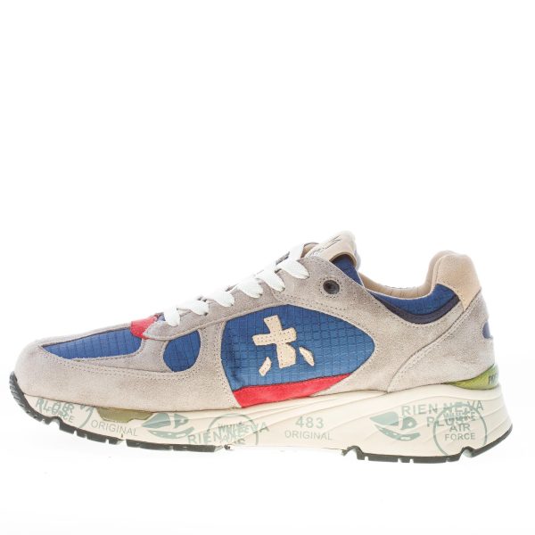 PREMIATA uomo sneaker Mase 5169 in camoscio GRIGIO e tessuto BLU - immagine 5