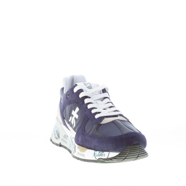 PREMIATA uomo sneaker Mase 5684 in camoscio e tessuto BLU più bianco - immagine 2