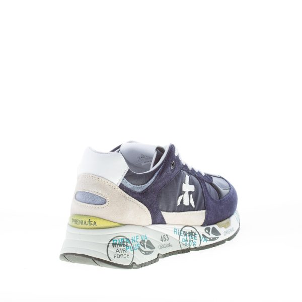 PREMIATA uomo sneaker Mase 5684 in camoscio e tessuto BLU più bianco - immagine 3