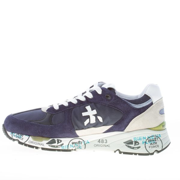 PREMIATA uomo sneaker Mase 5684 in camoscio e tessuto BLU più bianco - immagine 5