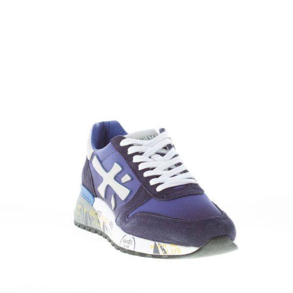 PREMIATA uomo sneaker Mick 5692 in tessuto tecnico e camoscio BLU COBALTO più grigio - immagine 2