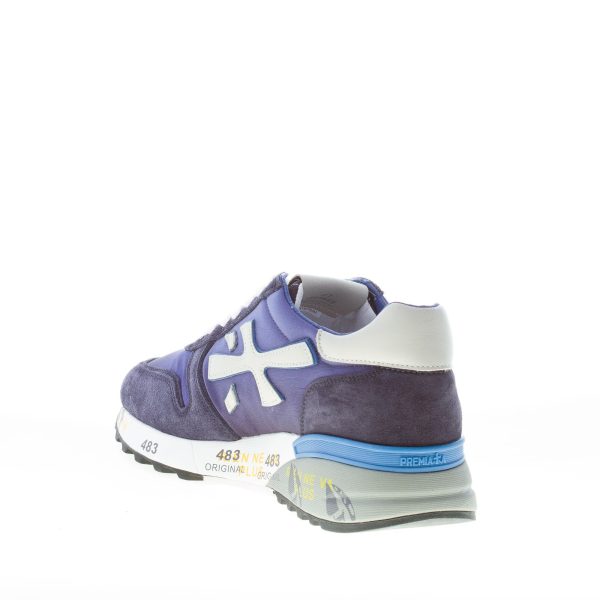 PREMIATA uomo sneaker Mick 5692 in tessuto tecnico e camoscio BLU COBALTO più grigio - immagine 4