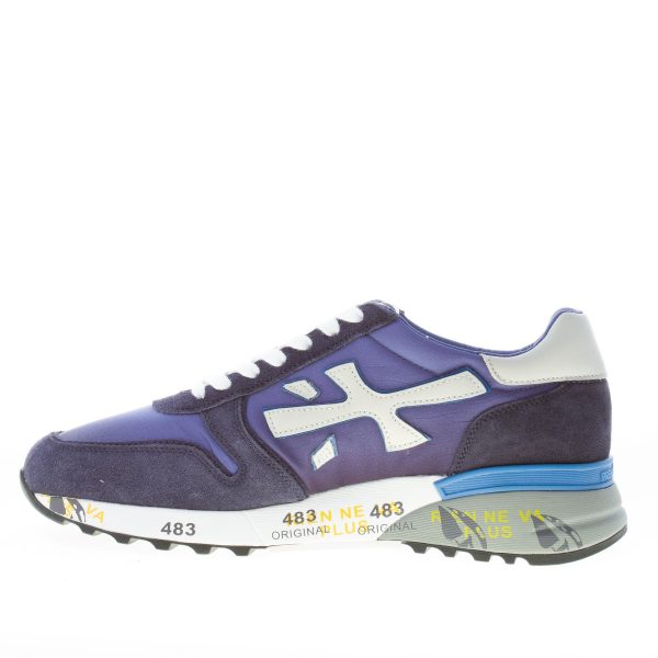 PREMIATA uomo sneaker Mick 5692 in tessuto tecnico e camoscio BLU COBALTO più grigio - immagine 5