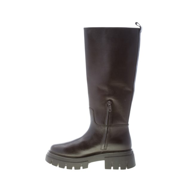 ASH donna stivale Lucky in pelle NERO con zip. Maxi suola 5 cm - immagine 4