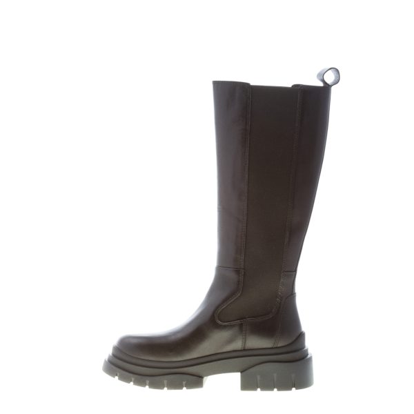 ASH donna stivale elasticizzato Stone in pelle NERO. Maxi suola 5 cm - immagine 4