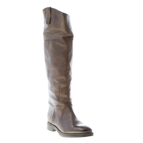 HISTORY541 donna stivale cavallerizzo Alex05 in pelle vintage VERDE BOTTIGLIA. Tacco 2,5 cm - immagine 2