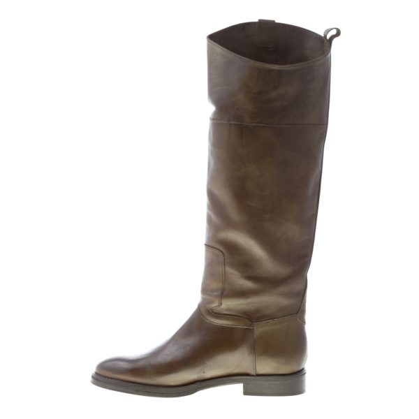 HISTORY541 donna stivale cavallerizzo Alex05 in pelle vintage VERDE BOTTIGLIA. Tacco 2,5 cm - immagine 4