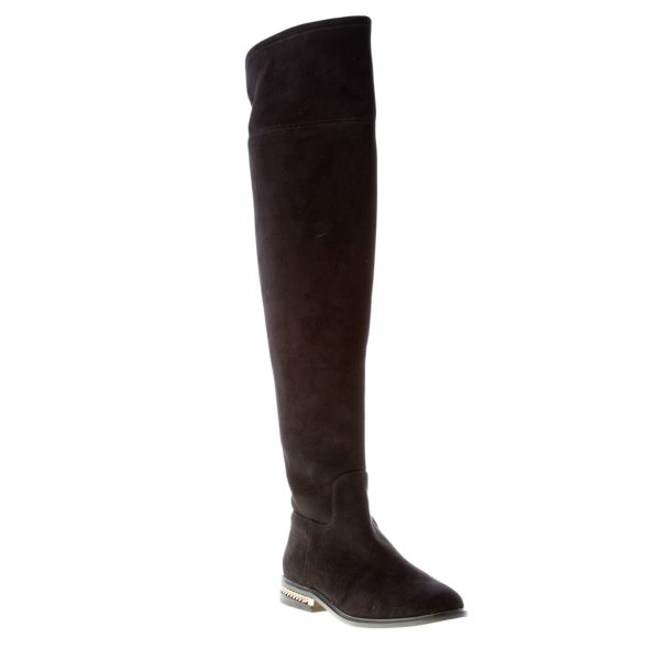 MICHAEL KORS donna stivale sopra il ginocchio Jamie Flat in camoscio stretch NERO. - immagine 2