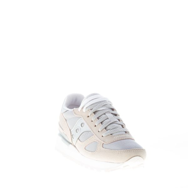 SAUCONY donna sneaker Shadow Original in camoscio BEIGE e tessuto argento - immagine 2
