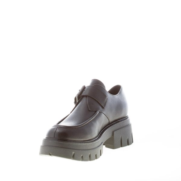 ASH donna scarpa con fibbia Lord in pelle NERO. Maxi suola 5 cm - immagine 6