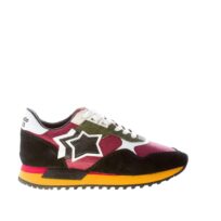 ATLANTIC STARS uomo sneaker Draco in camoscio e tessuto NERO e BORDEAUX