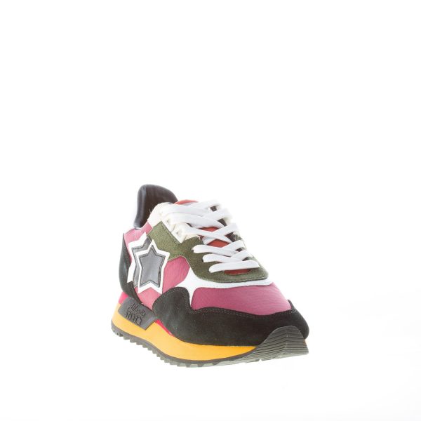ATLANTIC STARS uomo sneaker Draco in camoscio e tessuto NERO e BORDEAUX - immagine 2