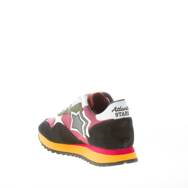 ATLANTIC STARS uomo sneaker Draco in camoscio e tessuto NERO e BORDEAUX - immagine 4