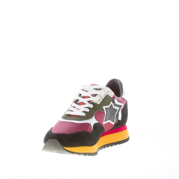 ATLANTIC STARS uomo sneaker Draco in camoscio e tessuto NERO e BORDEAUX - immagine 6