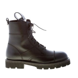 DOLCE & GABBANA uomo stivaletto anfibio Bernini in pelle NERO