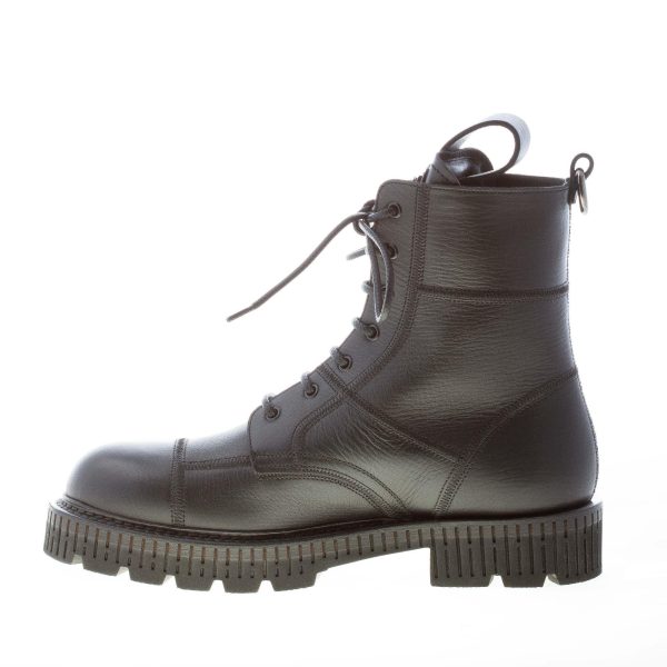 DOLCE & GABBANA uomo stivaletto anfibio Bernini in pelle NERO - immagine 5