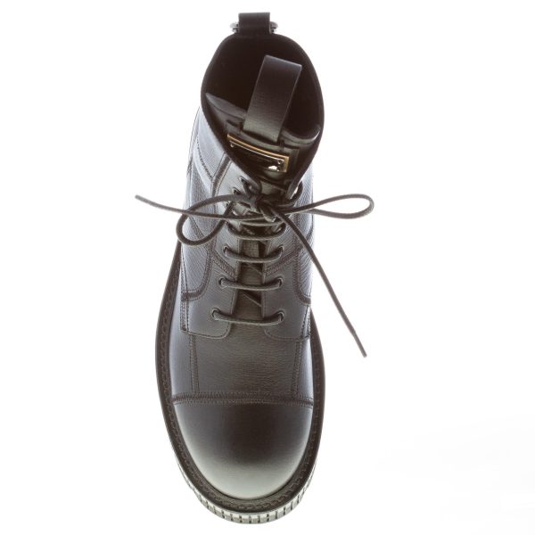 DOLCE & GABBANA uomo stivaletto anfibio Bernini in pelle NERO - immagine 7