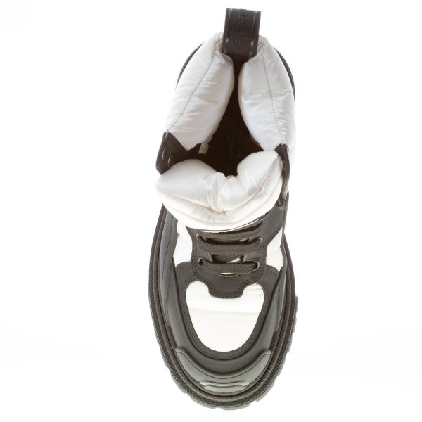 DOLCE & GABBANA donna stivaletto Hi-Trekking in pelle gommata e nylon NERO e BIANCO - immagine 7