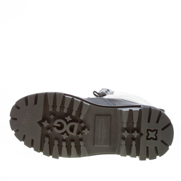DOLCE & GABBANA donna stivaletto Hi-Trekking in pelle gommata e nylon NERO e BIANCO - immagine 8
