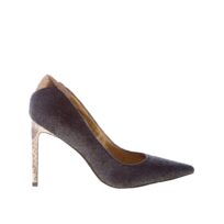 SAM EDELMAN donna decolleté Dea in hairy calf BLU più pitone. Tacco 10 cm