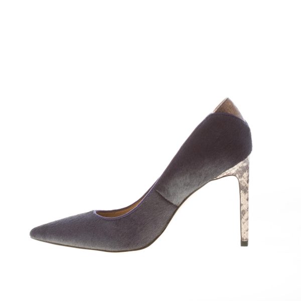 SAM EDELMAN donna decolleté Dea in hairy calf BLU più pitone. Tacco 10 cm - immagine 5