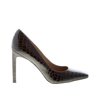 SAM EDELMAN donna decolleté Beth in pelle stampa cocco NERO. Tacco 11 cm
