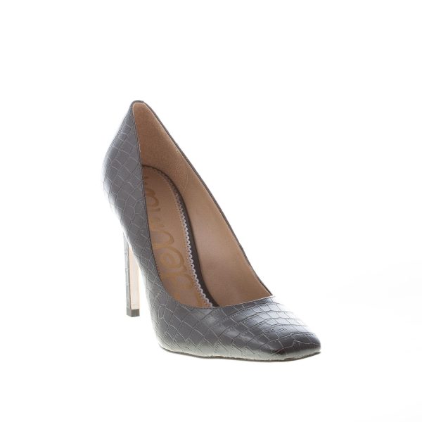 SAM EDELMAN donna decolleté Beth in pelle stampa cocco NERO. Tacco 11 cm - immagine 2